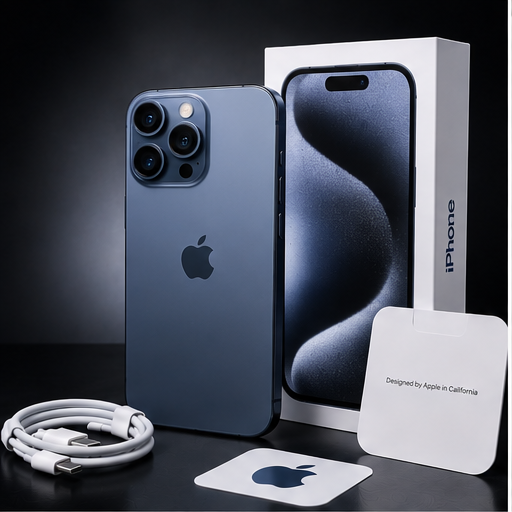 iPhone 15 Pro Blue Titanium 256GB — Replaced Screen, Battery & Camera
