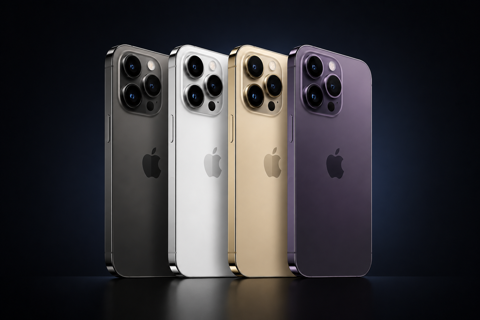 iPhone 14 Pro — Gris Espacial, Plata, Oro, Morado Profundo